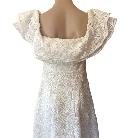 🌿 WAYNE COOPER 🌿 Brand New asymmetrical white lace dress size 8 RRP $229 - Picture 11 of 16